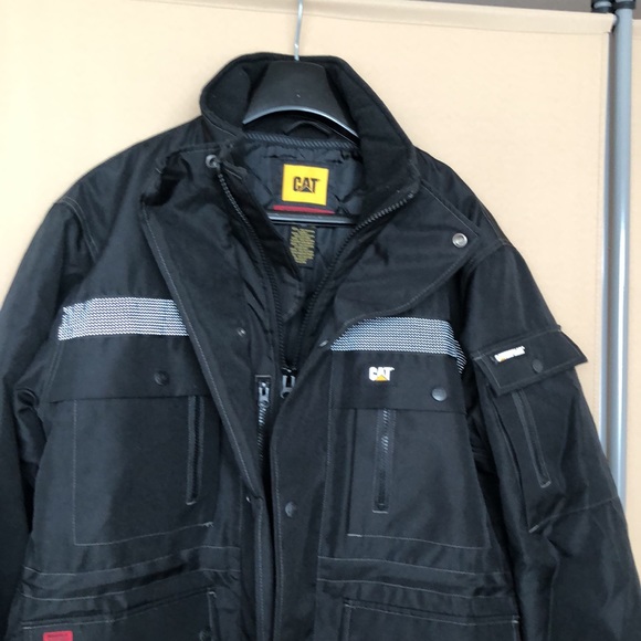 CAT Heavy Insulated Parka Style W11432 Size M Black - Picture 2 of 11